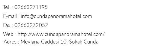 Cunda Panorama Otel telefon numaralar, faks, e-mail, posta adresi ve iletiim bilgileri